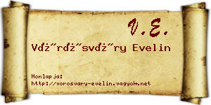 Vörösváry Evelin névjegykártya