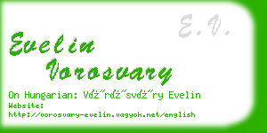 evelin vorosvary business card